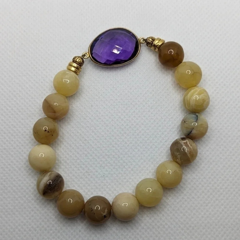 Natural agate  bracelet - Picture 2 of 3